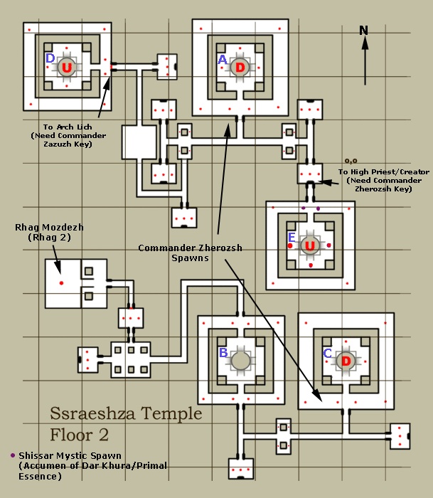 Ssraeshza Temple Floor 2 Map